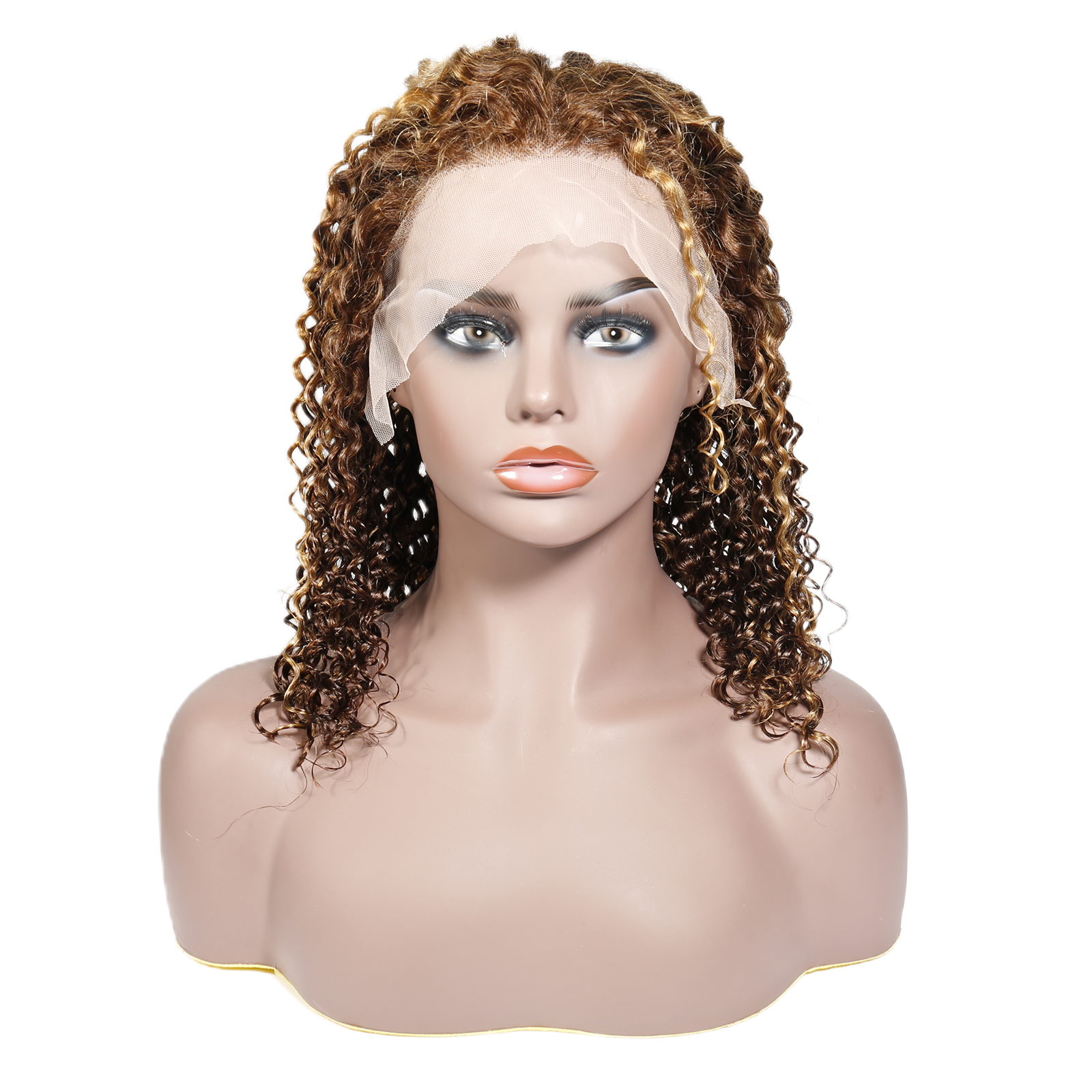 13X4 Lace Front Bob Wig Highlight #4/27 Jerry Curl